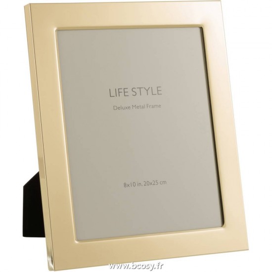 J Line Cadre Photo Bord Large 20X25 Metal Or Large xB26xH30 cm Jline 17660 by Jolipa 17660