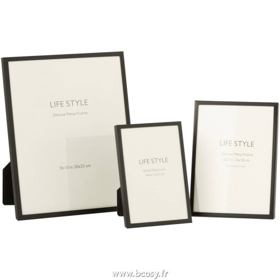 J-Line cadre cadres photo Jolipa J Line Jline Cadre Photo Bord Fin 20X25 Metal Noir Large