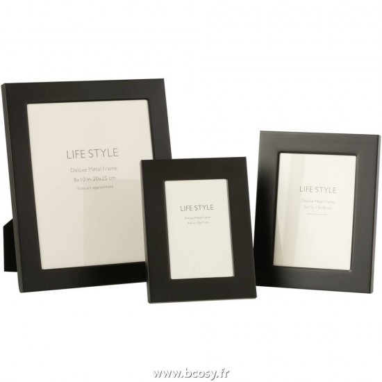 J-Line cadre cadres photo Jolipa J Line Jline Cadre Photo Bord Large 20X25 Metal Noir Large