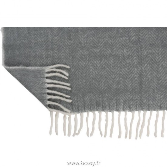 J-Line tapis moquettes Jolipa J Line Jline Plaid Alpha Acrylique Laine Gris Blanc