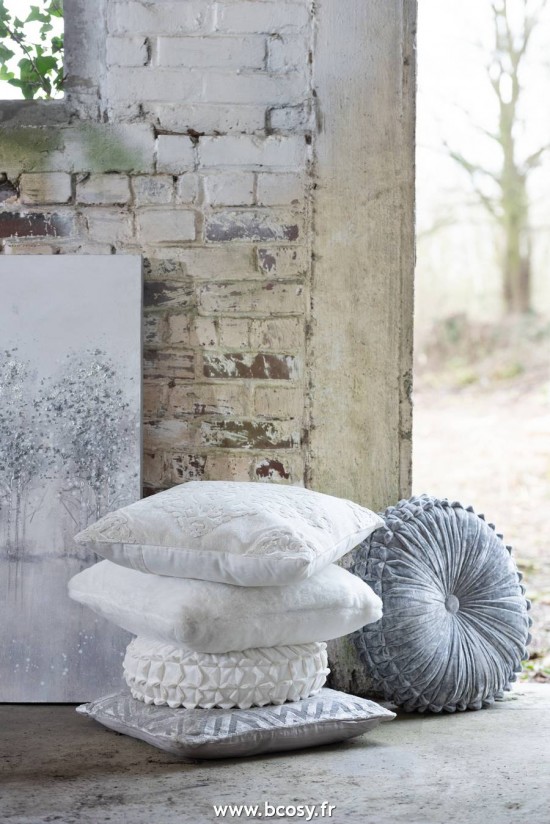 Jolipa J Line Jline Coussin Vende Polyester Argent