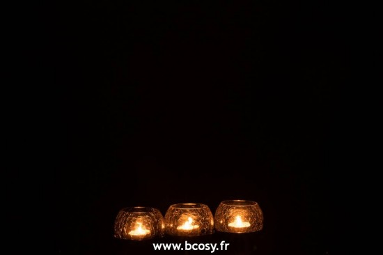 J-Line photophores Jolipa J Line Jline Photophore 3 Boules Craquele Verre Acier Inoxydable Noir