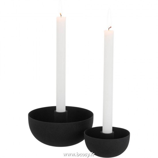 Jolipa J Line Jline Bougeoir Bol Metal Noir Large