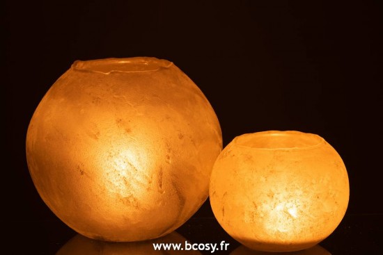 J-Line photophores J Line Vase Soda Rond Verre Or Large