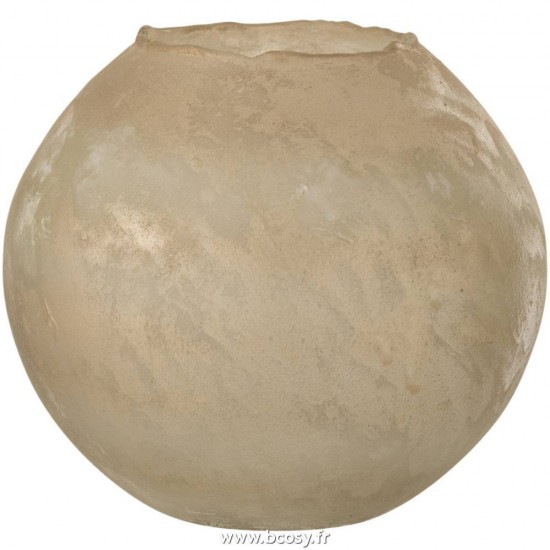 J Line Vase Soda Rond Verre Or Large L24xB24xH22 cm Jline 18457 by Jolipa 18457