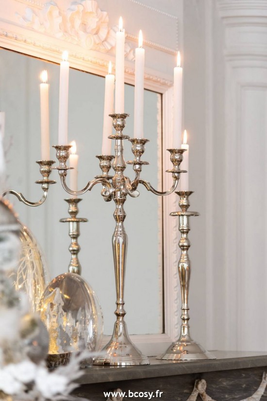 Jolipa Jline Candleholder Classic Aluminium Silver Large