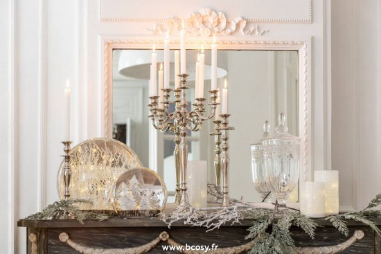 J-Line chandeliers candélabres Jolipa Jline Candleholder Classic Aluminium Silver Large