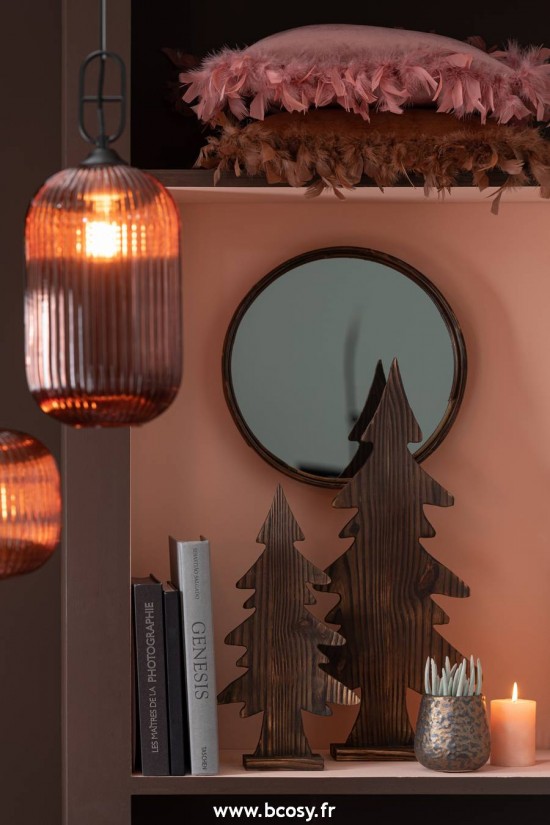 J-Line arbres sapins de noel sur pied J Line Sapin De Noel Sur Pied Bois Marron Large