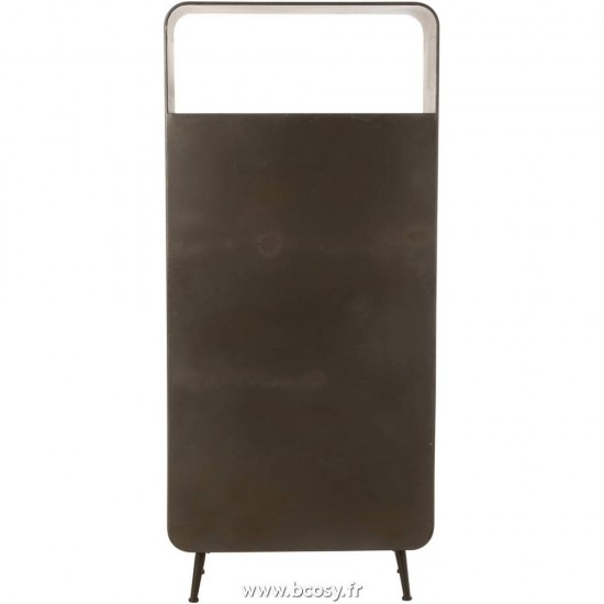 Jolipa J Line Jline Armoire Haute 3 Tiroirs Metal Bois Noir Naturel