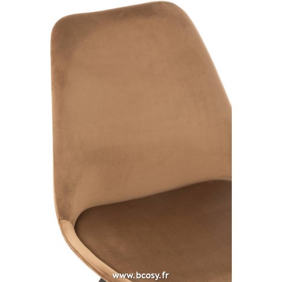 J-Line Sedia Helene Metallo/Tessuto Beige