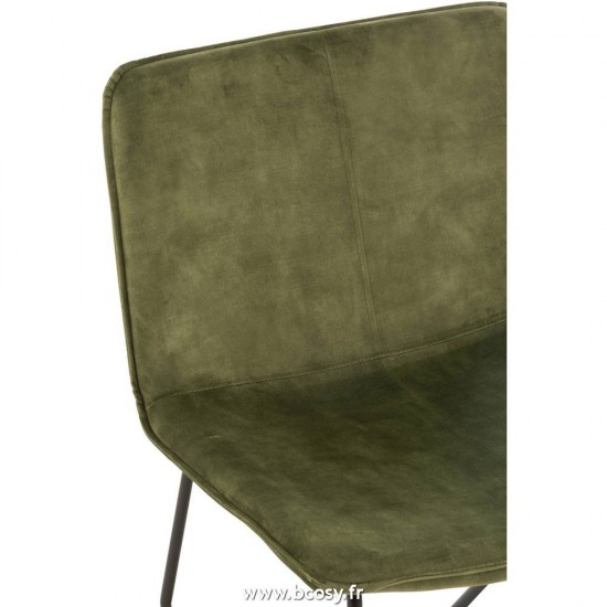 Jolipa J Line Jline Chaise Lounge Isabel Metal Textile Vert
