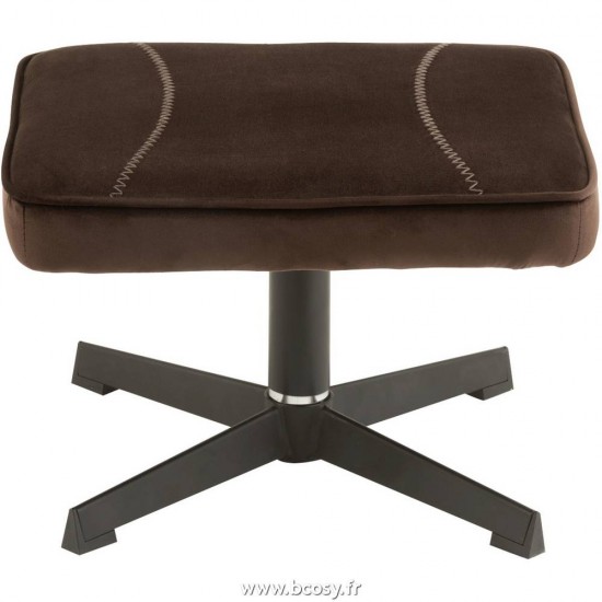 Jolipa Sillon Relax + Reposapies Metal/Textil Marron Oscuro