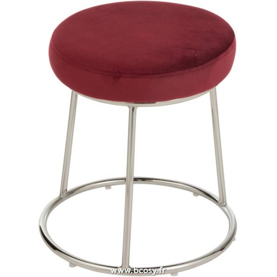 J Line Assise Pour Support Textile Rouge L34xB34xH8 cm Jline 19534 by Jolipa 19534