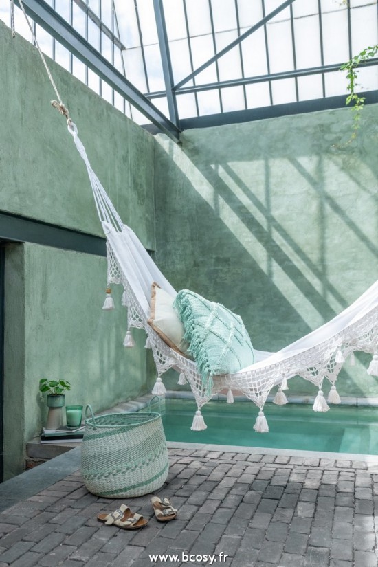 Jolipa J Line Jline Set De 2 Panier Anse Zostere Beige Vert