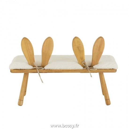 Jolipa J Line Jline Chair Child Ear Bunny 2 People Wood Natural