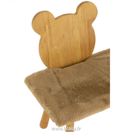 J-Line canapés J Line Chair Child Bear 2 People Wood Natural