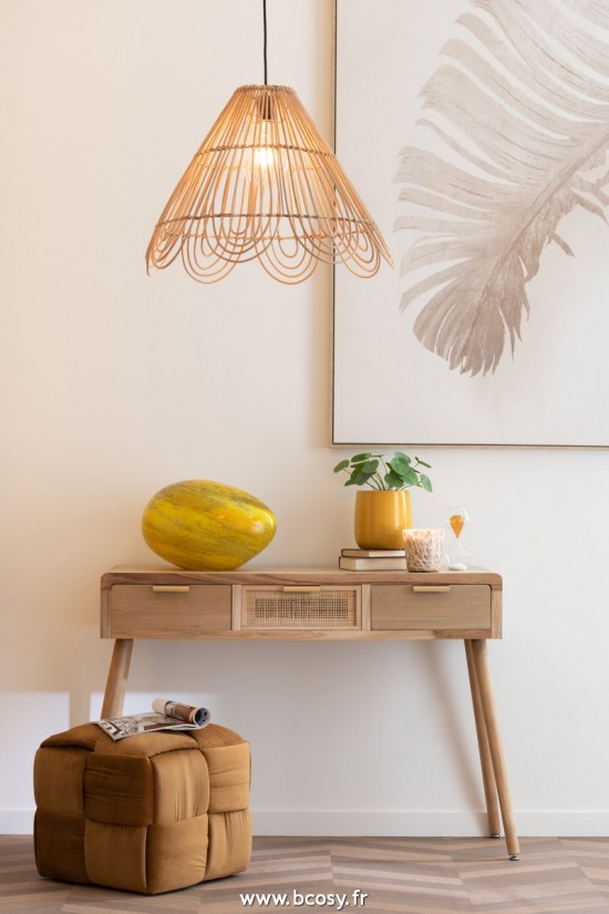 Jolipa J Line Jline Lampe Dany Lignes Ovales Verre Jaune