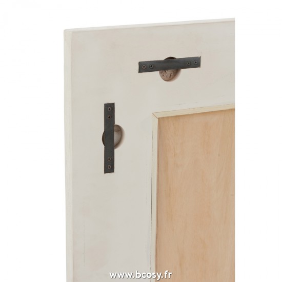 J-Line miroirs Jolipa J Line Jline Miroir Molly Bois Exotique Rotin Blanc Small