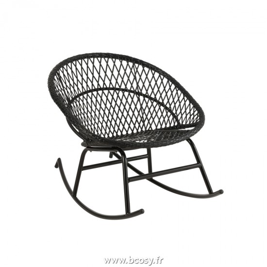 J-Line Sofa+Cojines Zayo Metal/Cana Negro