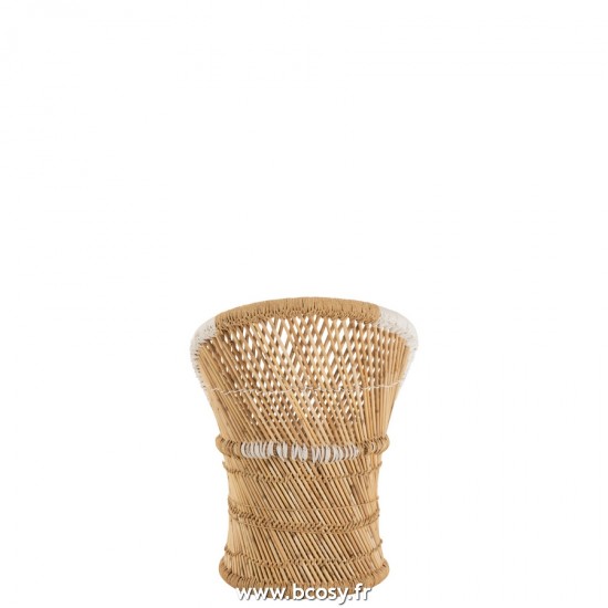 Jolipa J Line Jline Siège Dossier Bambou Naturel Blanc Enfant