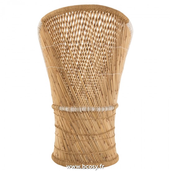 Jolipa J Line Jline Siège Dossier Bambou Naturel Blanc Adulte