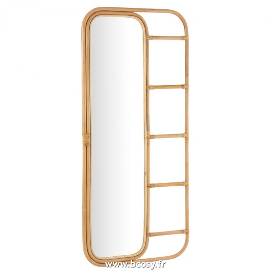 J Line Miroir Echelle Rotain Naturel L180xB80xH3 cm Jline 20769 by Jolipa 20769