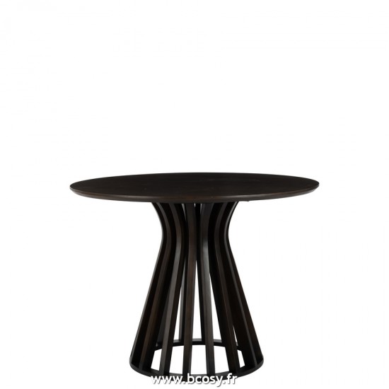 J Line Table Connie Bois de Manguier Marron Fonce L110xB110xH76 cm Jline 20952 by Jolipa 20952