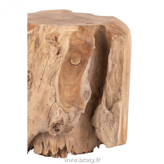 J-Line tabourets ronds Jolipa J Line Jline Tabouret Raoul Teck Naturel