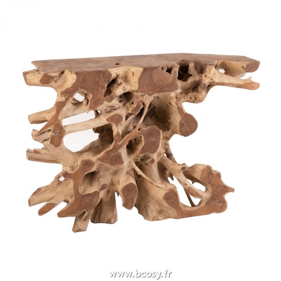 J Line Console Raoul Teck Naturel Medium L120xB40xH80 cm Jline 20979 by Jolipa 20979