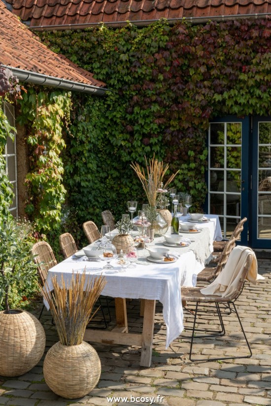 Jolipa J Line Jline Vase Yumi Boule Paille Naturel Large