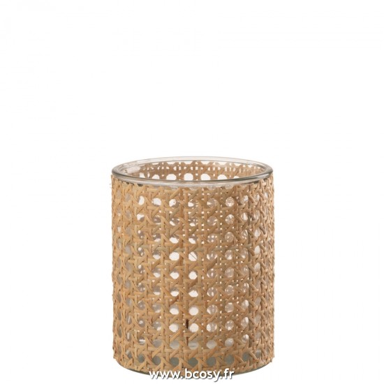 J-Line photophores Jolipa J Line Jline Photophore Rotin Verre Transparent Large