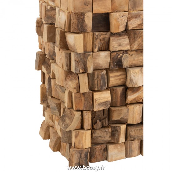 J-Line tables d appoint bouts de canapé Jolipa J Line Jline Table Appoint Tabouret Morceaux Teck Naturel Small