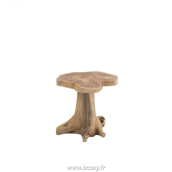 J Line Table Appoint Amy Teck Naturel Small L40xB40xH40 cm Jline 21122 by Jolipa 21122