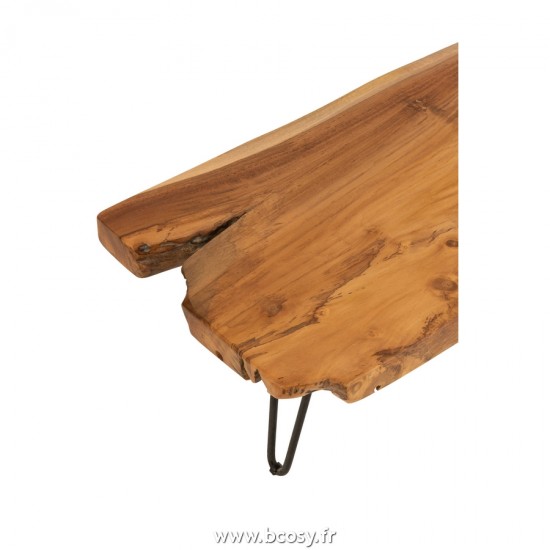 Jolipa J Line Jline Tabble Appoint Irreguliere Teck Marron