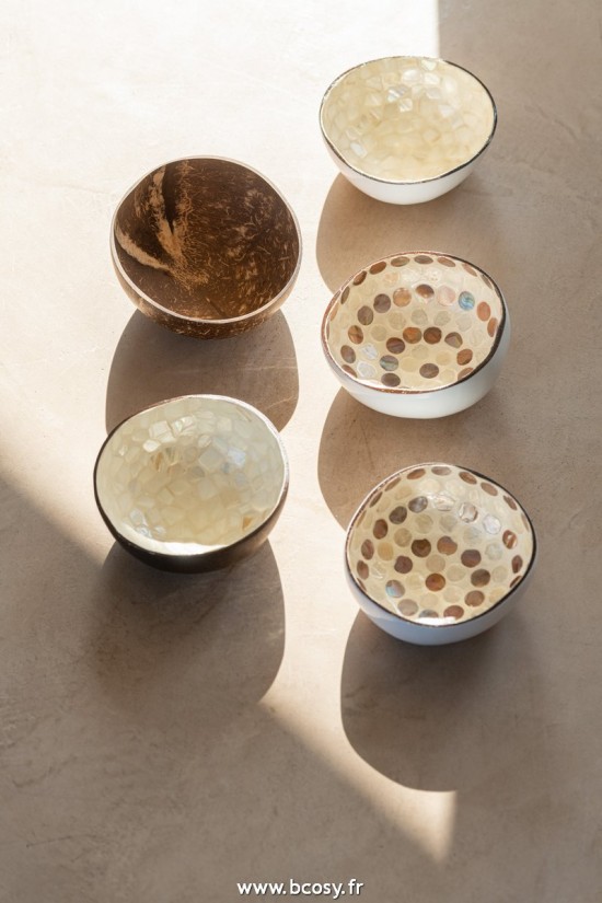 Jolipa J Line Jline Demi Noix De Coco Boule Nuye Noix Brun