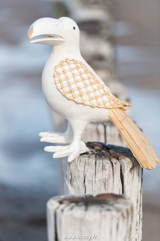 Jolipa J Line Jline Toucan Resine Blanc Naturel Large