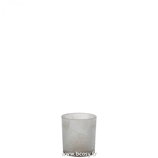 J-Line photophores Jolipa J Line Jline Photophore Feuilles Verre Beige Small