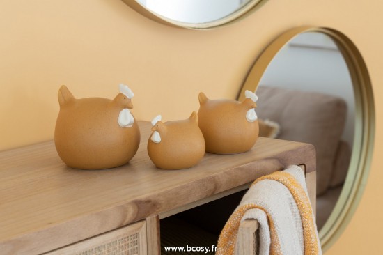 Jolipa J Line Jline Poule Ceramique Ocre Medium