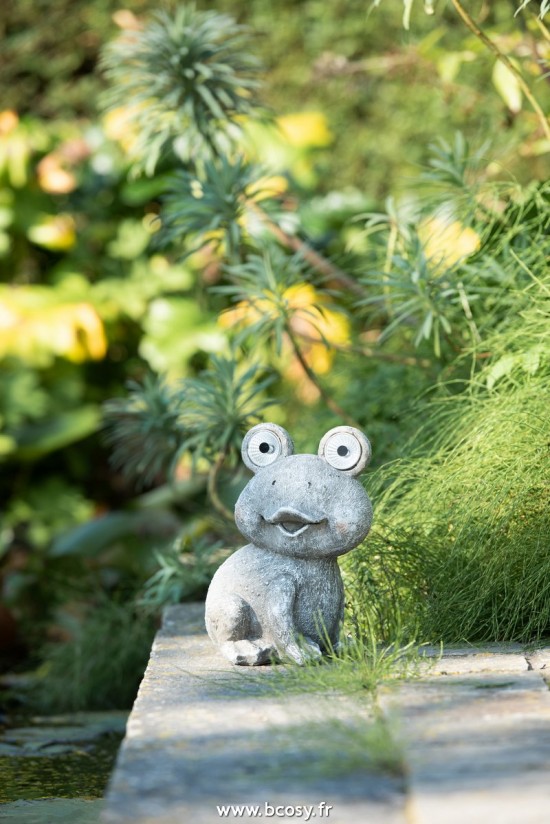 Jolipa J Line Jline Grenouille Solaire Resine Gris Large