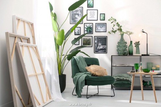 J-Line plantes en pot J Line Strelitzia Plastique Vert Large