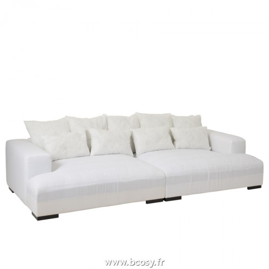 J Line Canape Nu 9 Coussins Monaco Xxl Exclusif Housse L330xB145xH70 cm Jline 22175 by Jolipa 22175