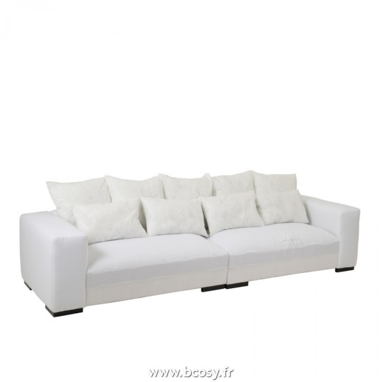 J Line Canape Nu 9 Coussins Monaco Xl Exclusif Housse L330xB105xH70 cm Jline 22176 by Jolipa 22176