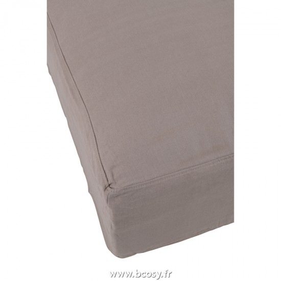 Jolipa J Line Jline Housse Pour Pouf Monaco Lin Vieux Rose