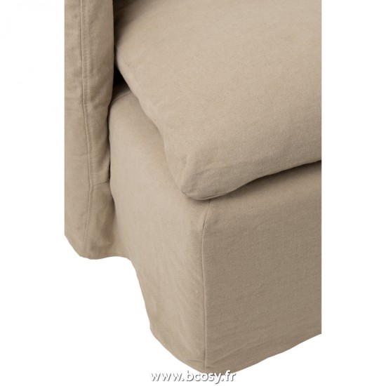 J-Line housses de chaises baches de protection J Line Housse Canape 11 Coussin Beach Lin Naturel