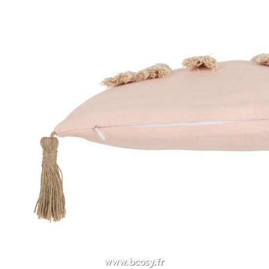 J-Line coussins Jolipa J Line Jline Coussin Arc En Ciel Carre Polyester Rose