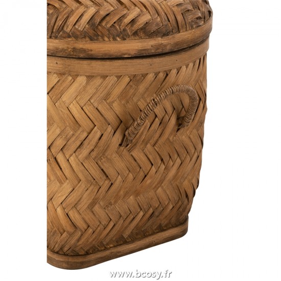 Jolipa J Line Jline Set De 3 Paniers De Rangement En Bambou Naturel