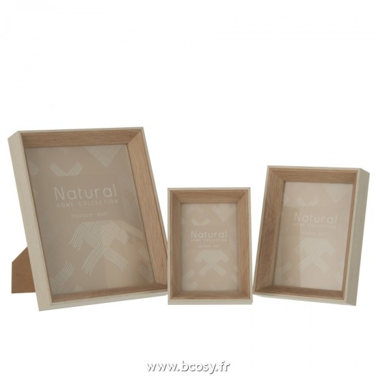 J-Line cadre cadres photo Jolipa J Line Jline Cadre Photo 20X25Cm Profond Mdf Creme
