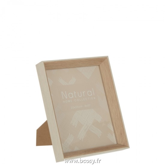 J Line Cadre Photo 20X25Cm Profond Mdf Creme L23xB4xH28 cm Jline 23596 by Jolipa 23596