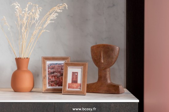 Jolipa J Line Jline Cadre Photo 13X18Cm Lignes Marron Fonce Bois