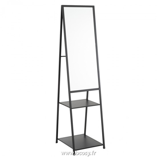 J Line Miroir Sur Pied Trous Miroir Metal Noir L160xB3xH40 cm Jline 23608 by Jolipa 23608